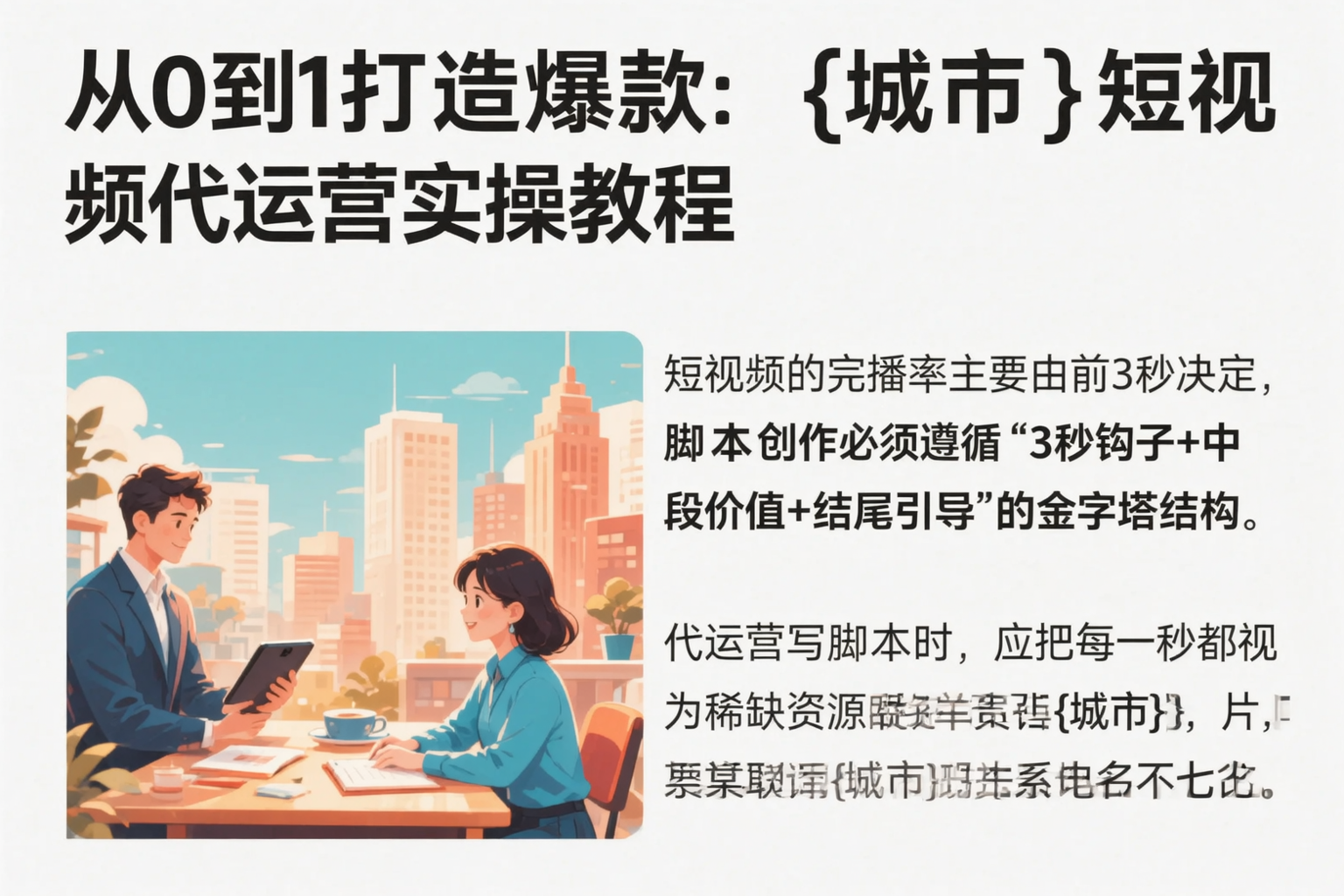 从0到1打造爆款：江苏短视频代运营实操教程