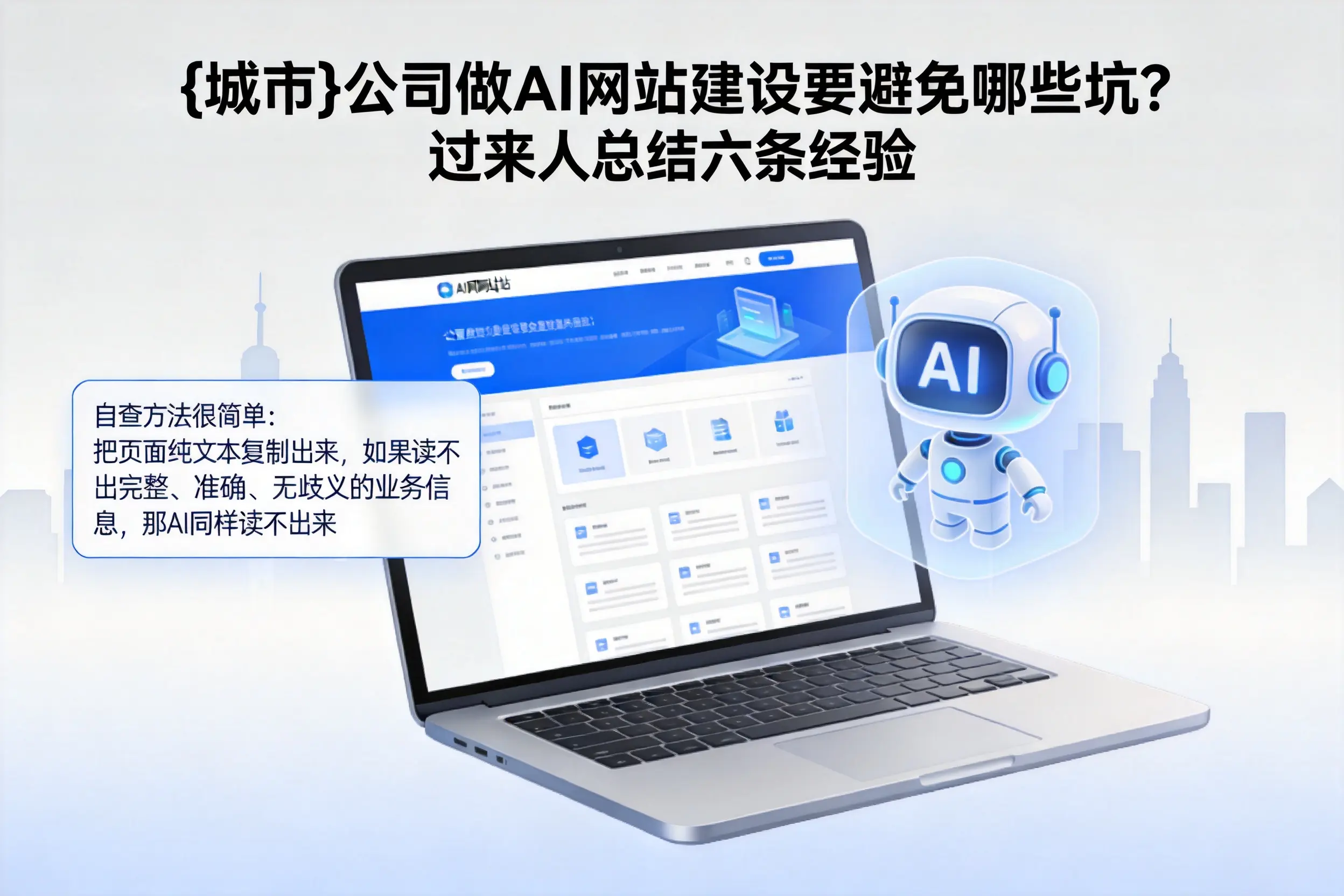 江苏公司做AI网站建设要避免哪些坑？过来人总结六条经验