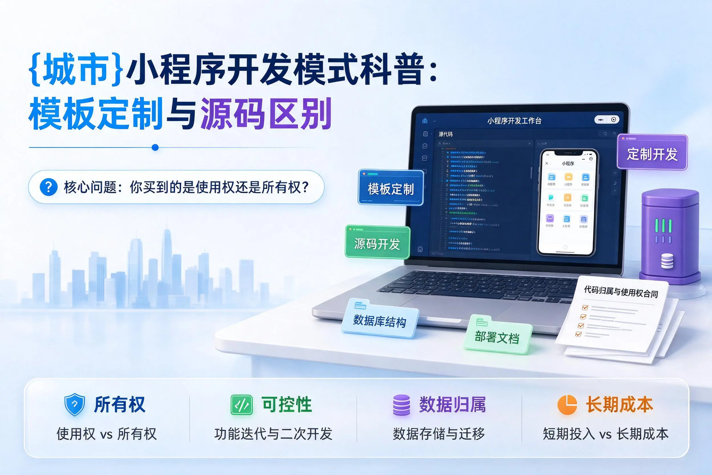 江苏小程序开发模式科普：模板定制与源码区别