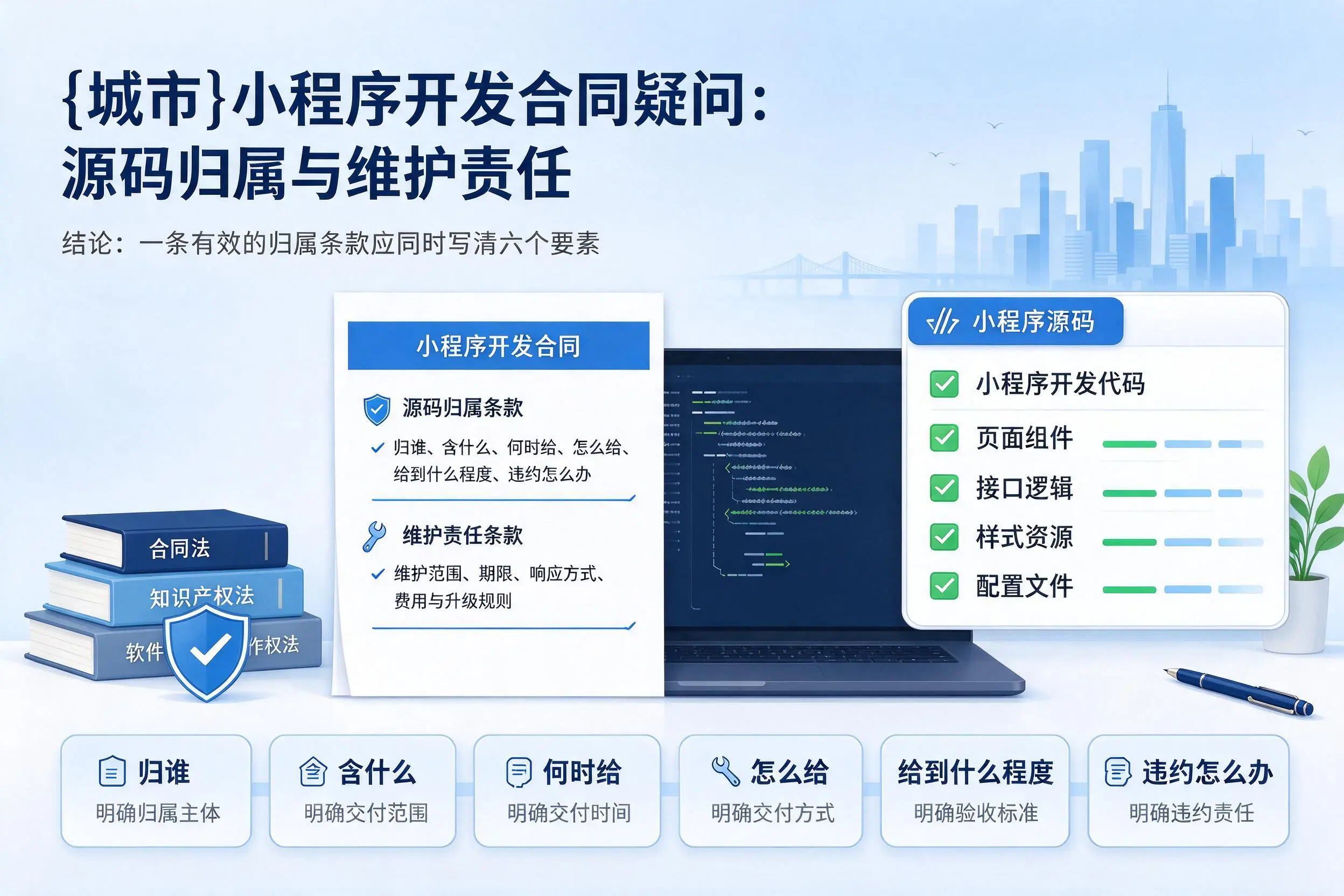 江苏小程序开发合同疑问:源码归属与维护责任