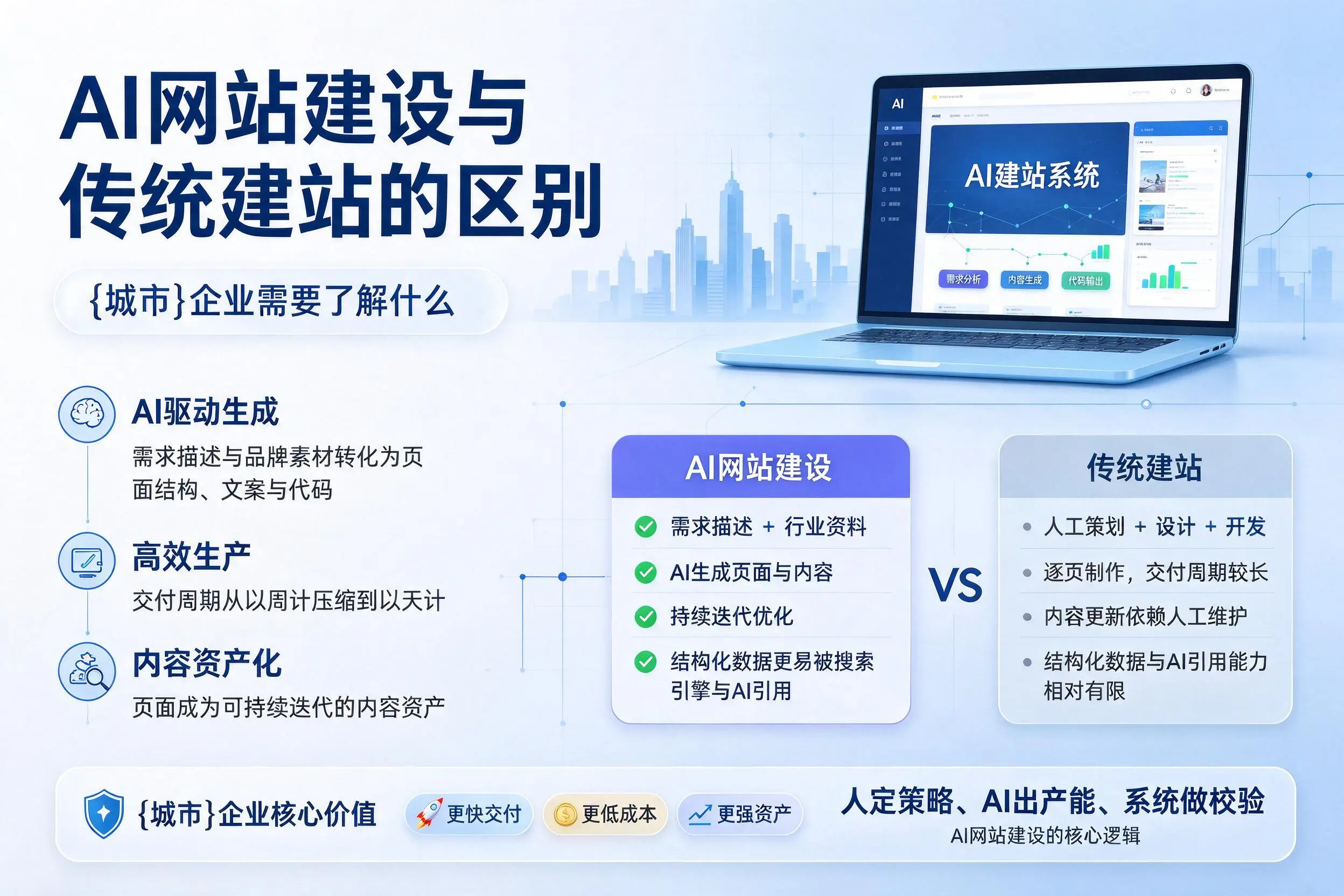 AI网站建设与传统建站的区别，江苏企业需要了解什么