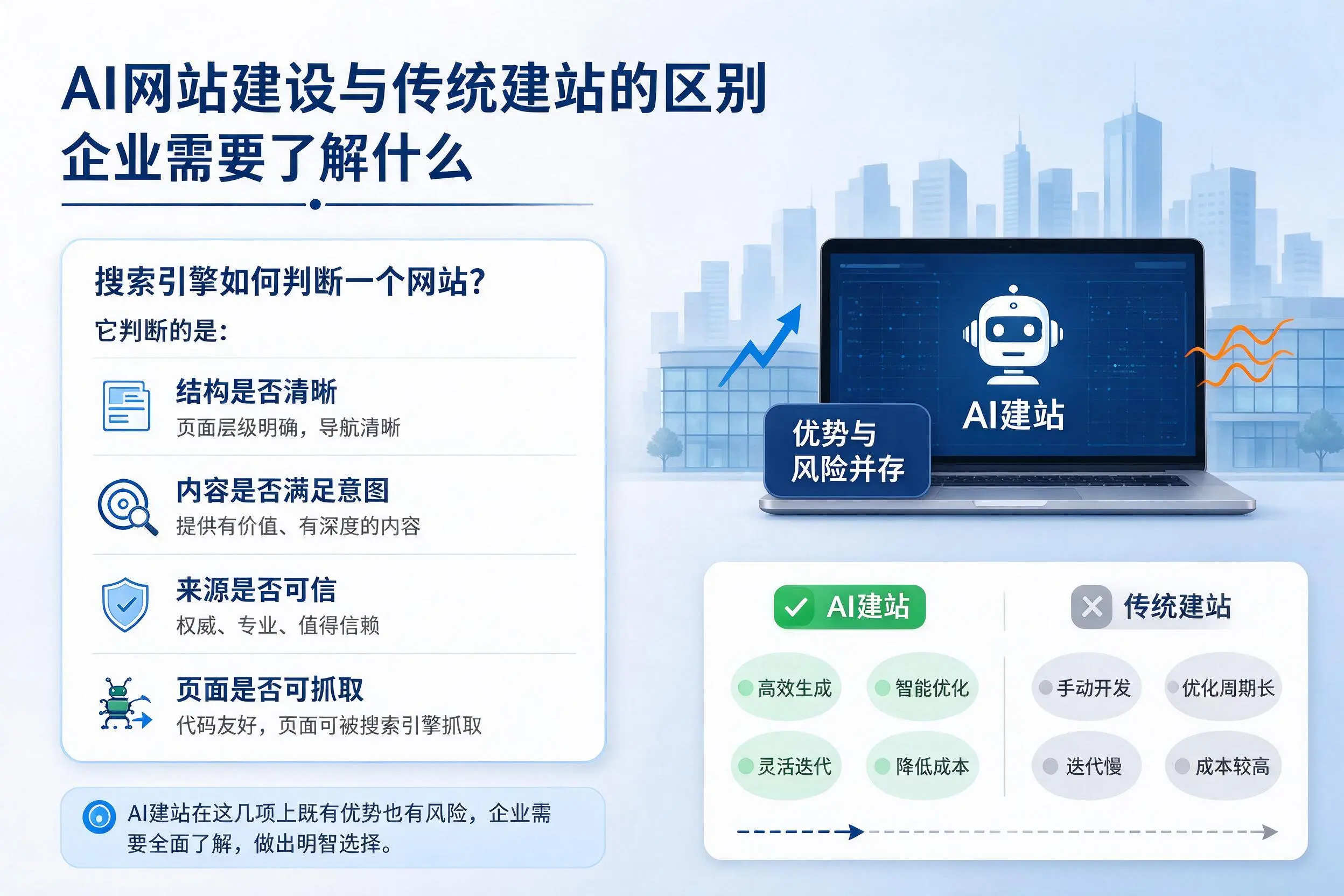 AI网站建设与传统建站的区别，江苏企业需要了解什么