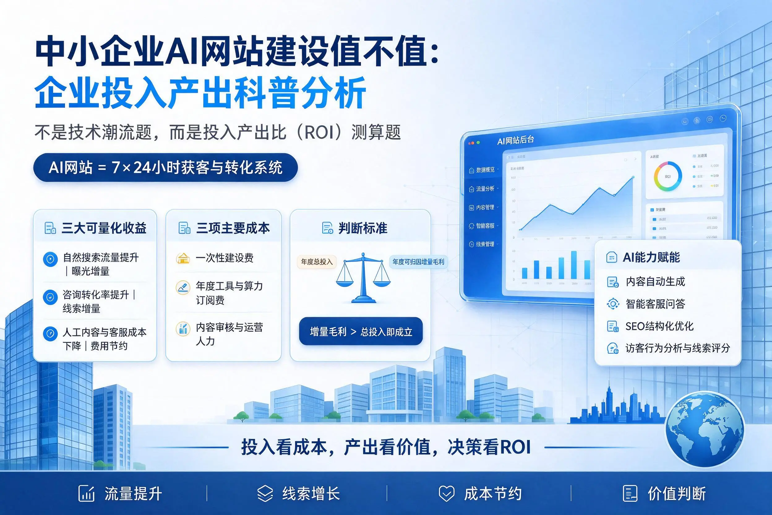中小企业AI网站建设值不值:江苏企业投入产出科普分析