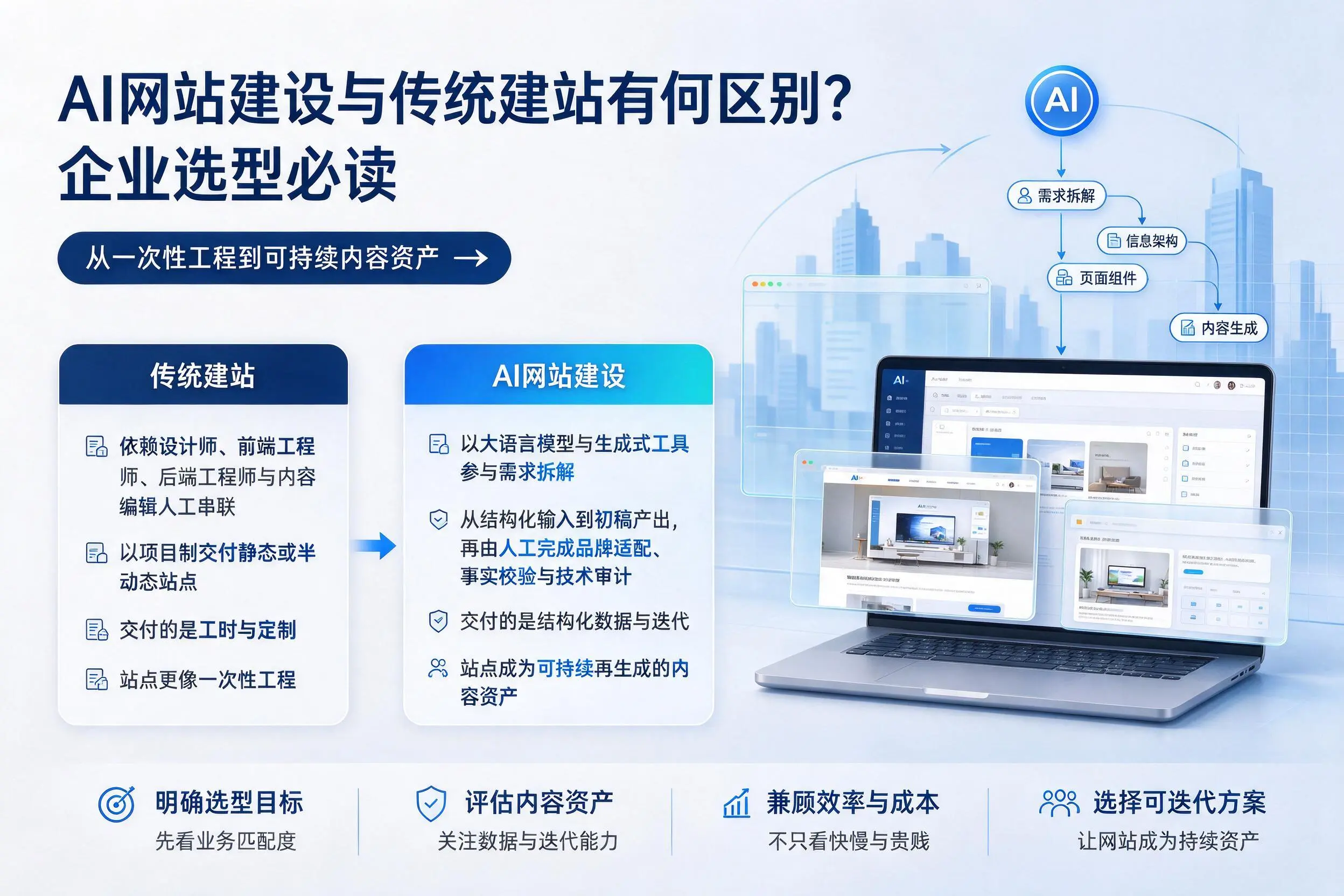 AI网站建设与传统建站有何区别?江苏企业选型必读
