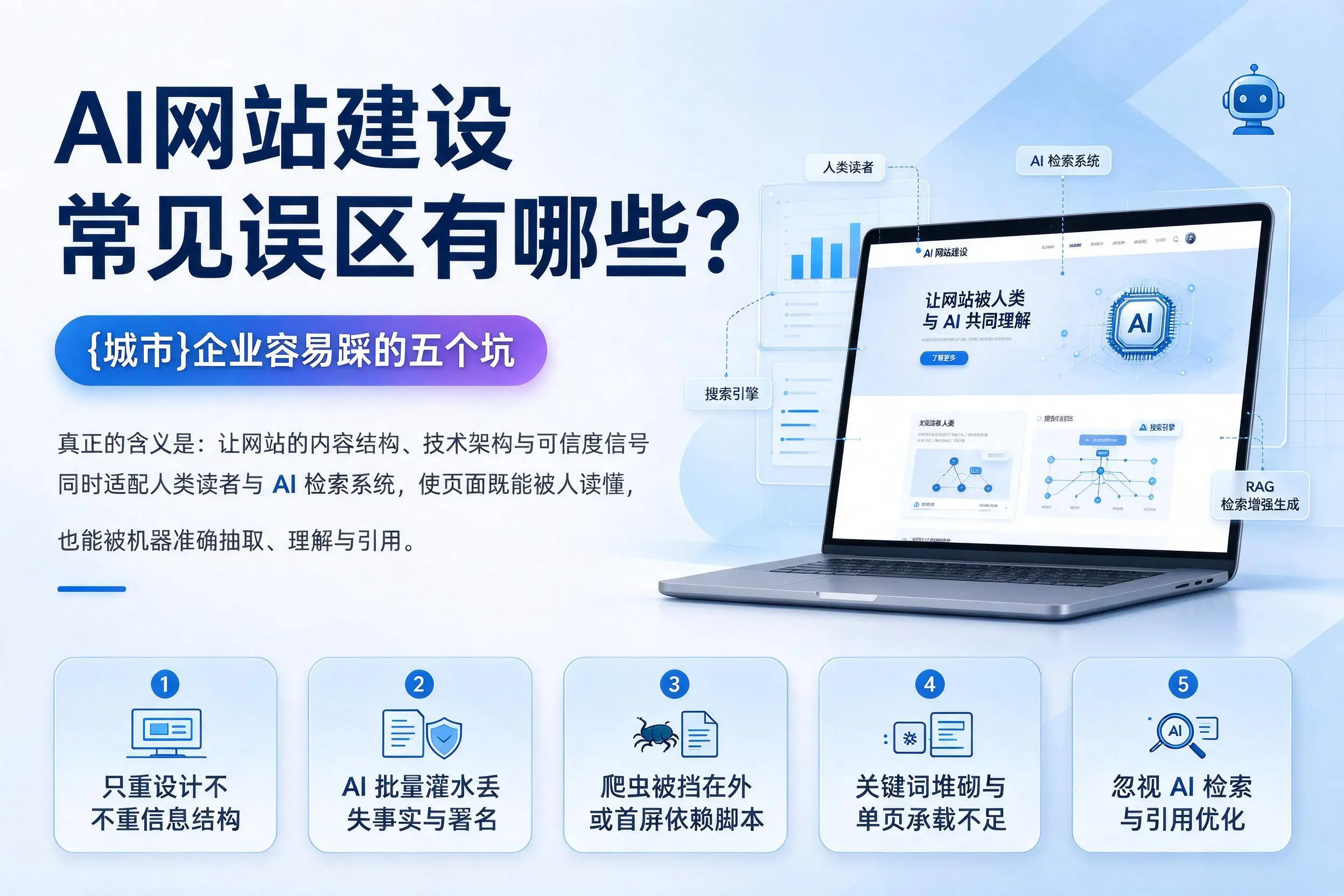 AI网站建设常见误区有哪些？江苏企业容易踩的五个坑