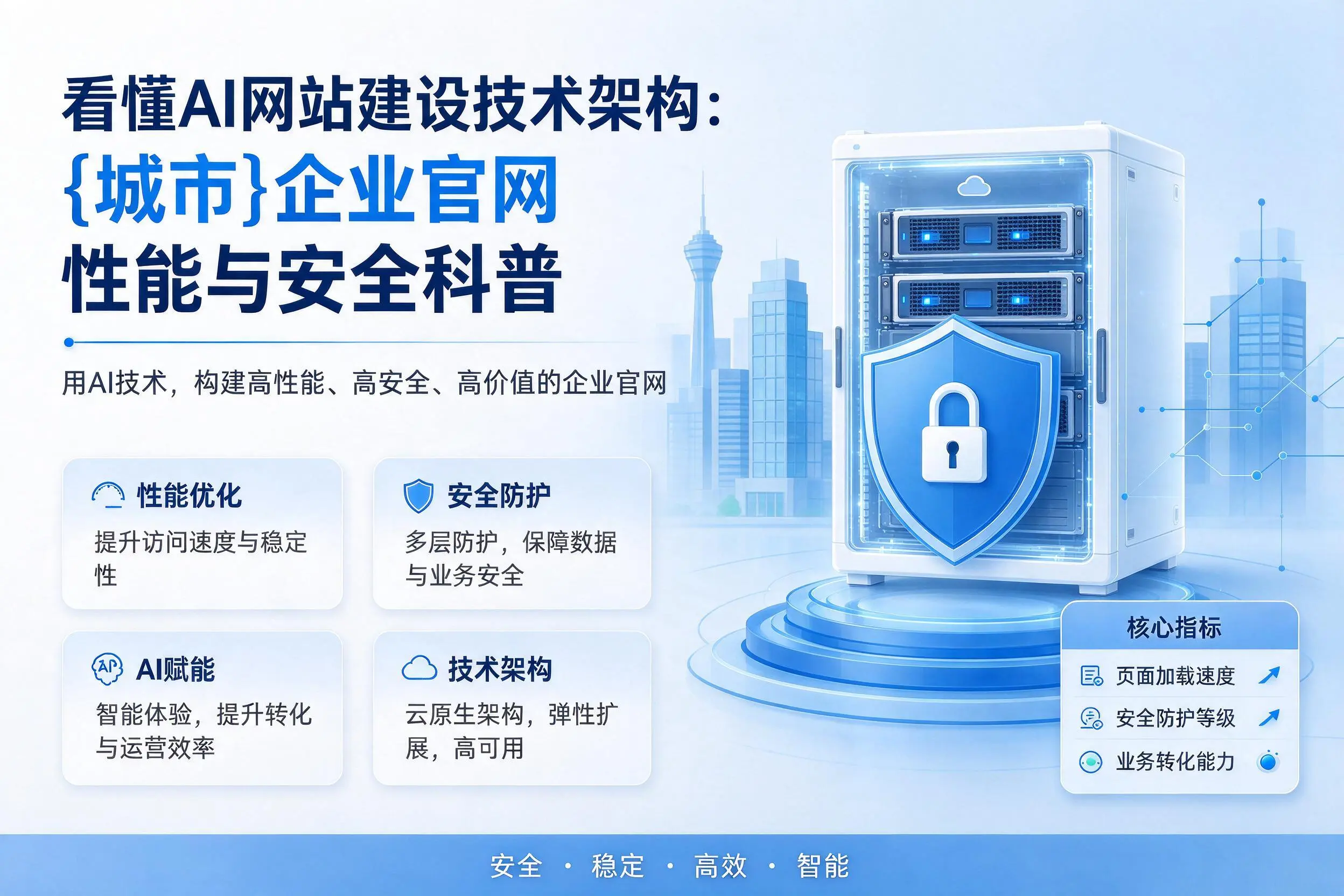看懂AI网站建设技术架构:江苏企业官网性能与安全科普