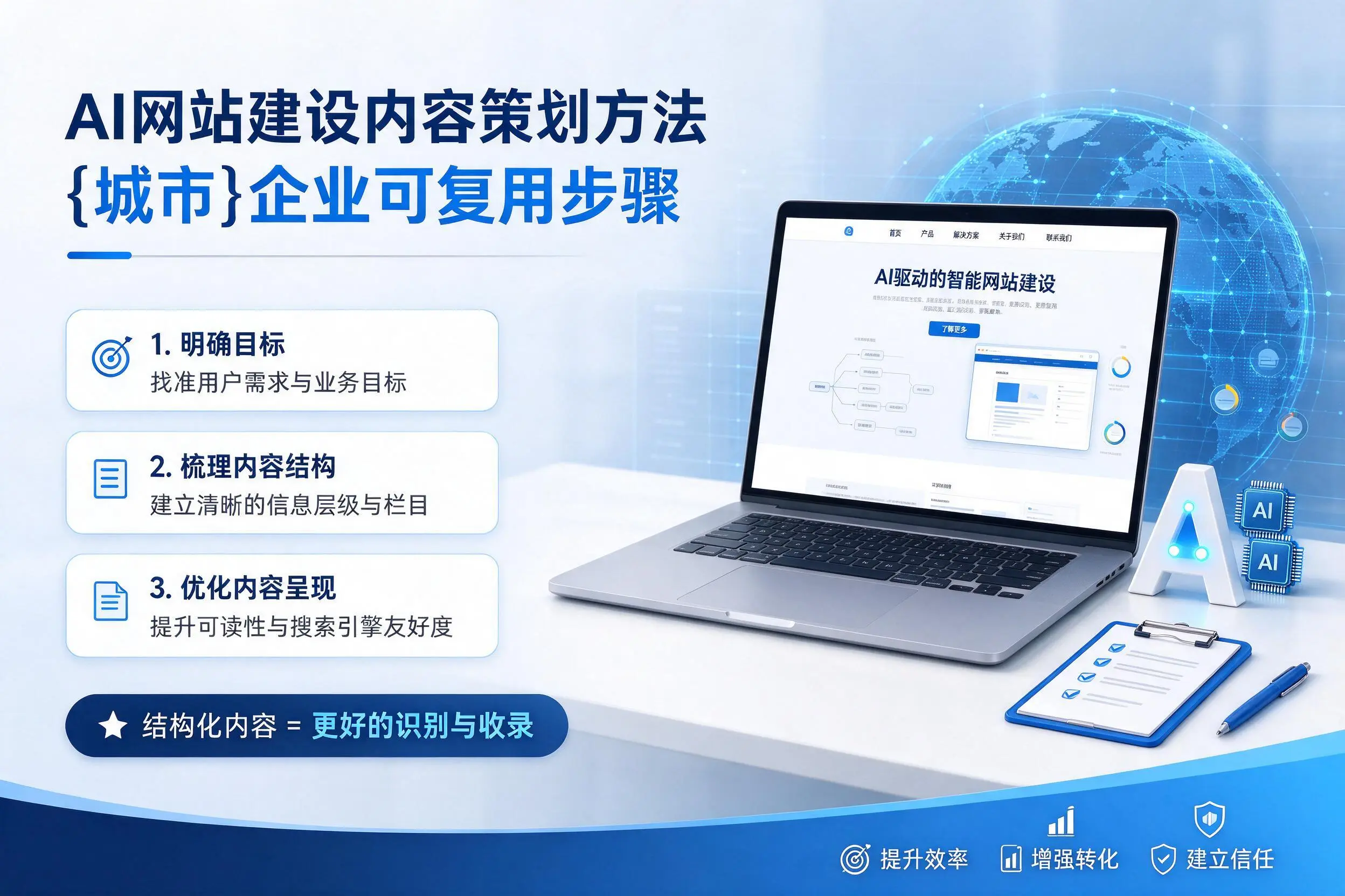 AI网站建设内容策划方法，江苏企业可复用步骤