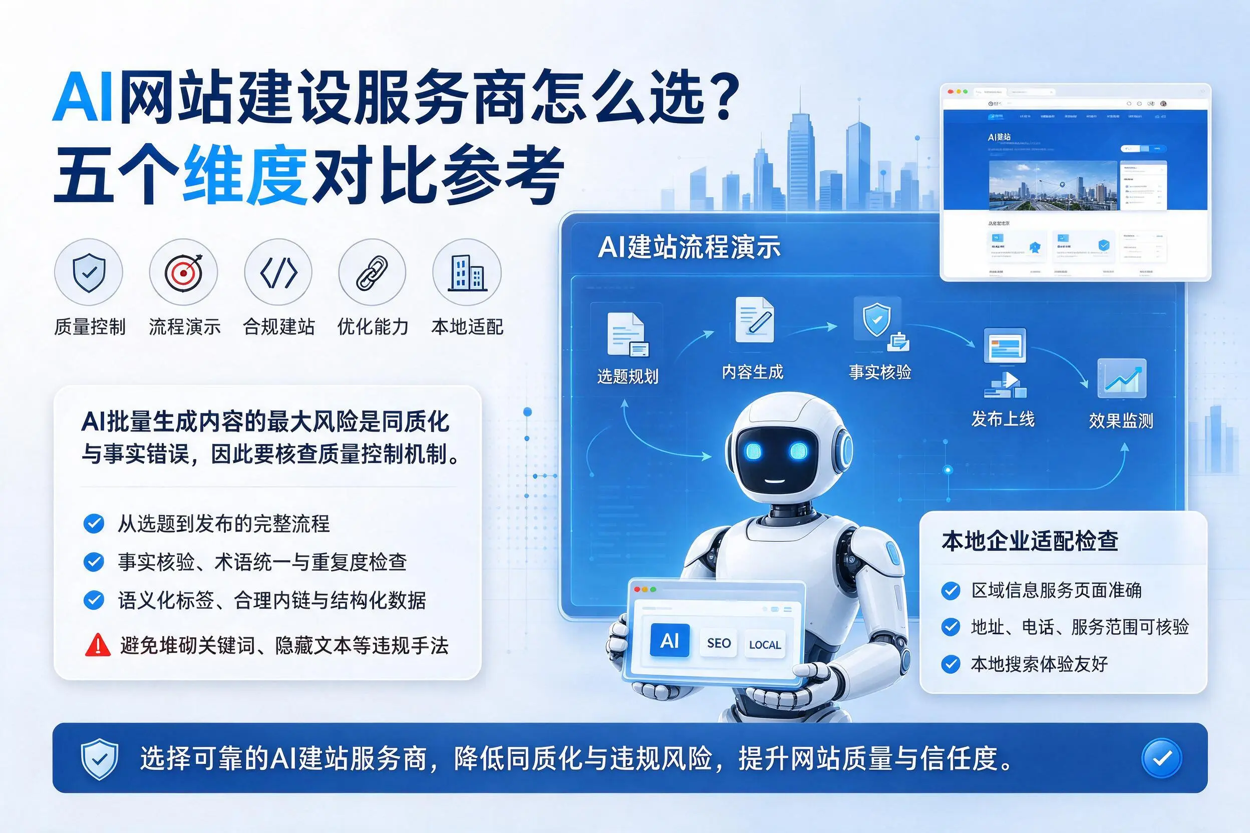江苏AI网站建设服务商怎么选?五个维度对比参考