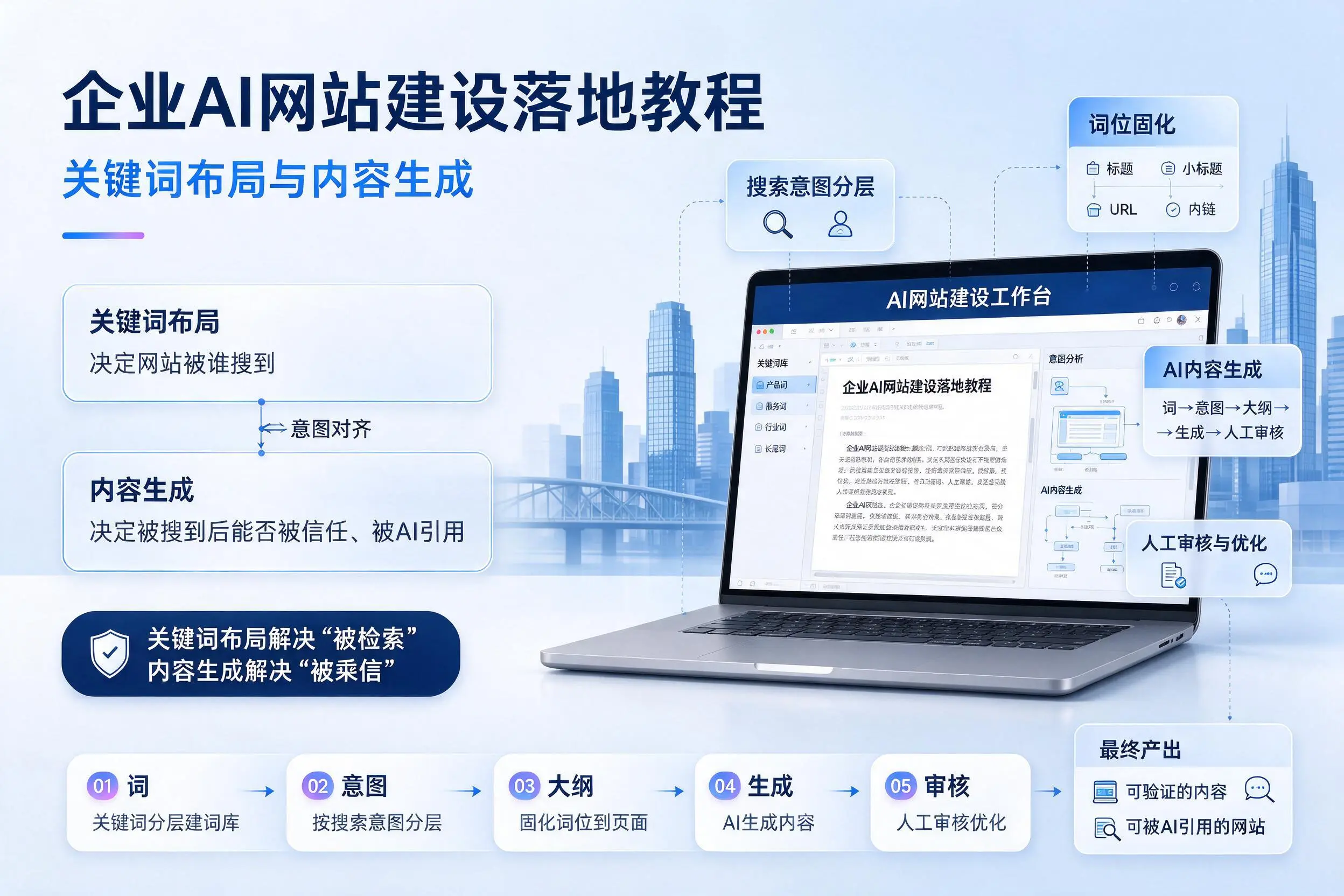 江苏企业AI网站建设落地教程:关键词布局与内容生成