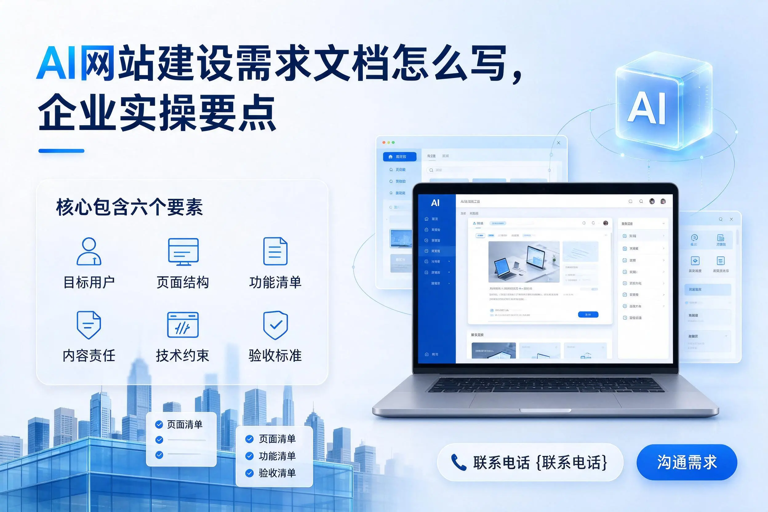 AI网站建设需求文档怎么写，江苏企业实操要点