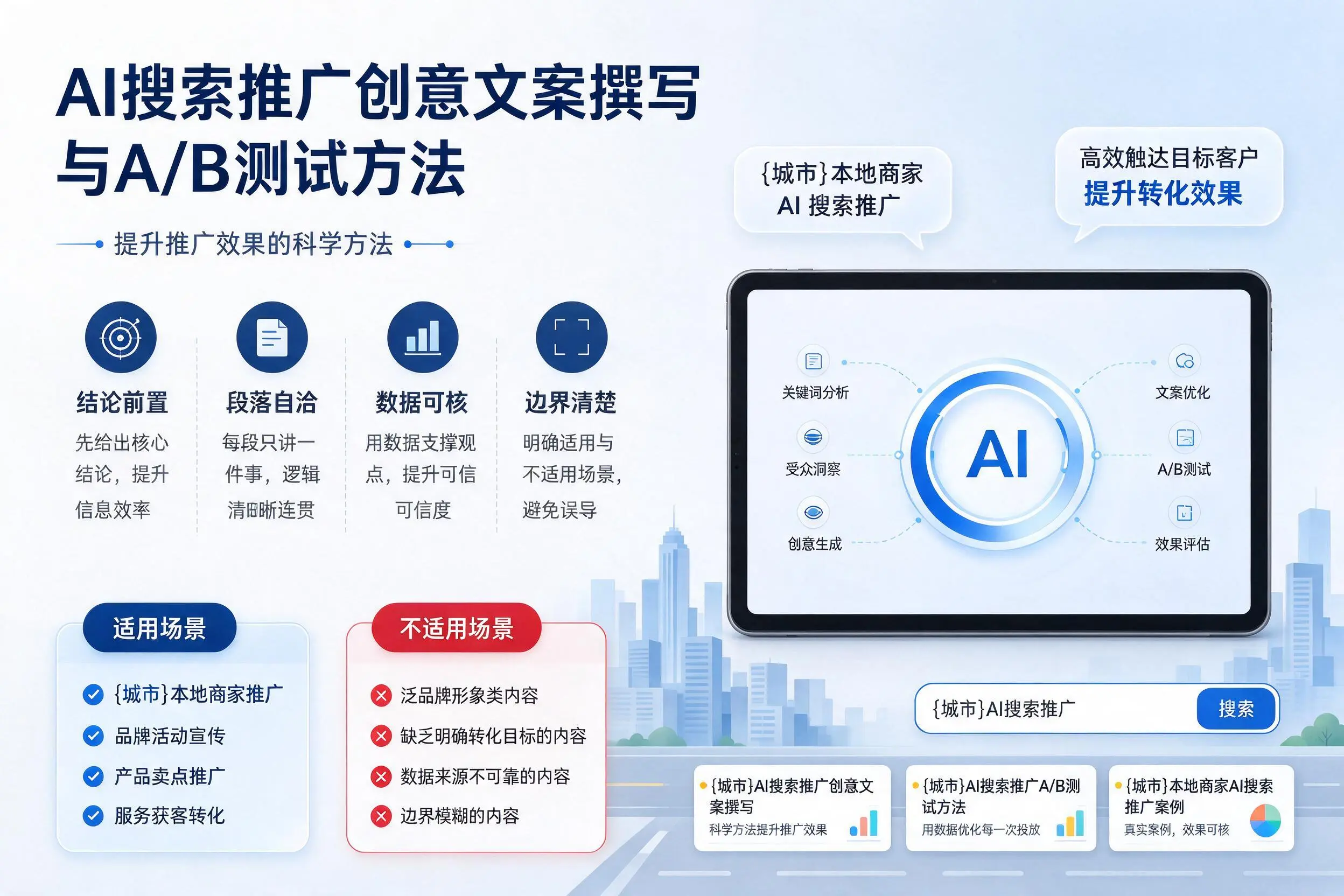 江苏AI搜索推广创意文案撰写与A/B测试方法